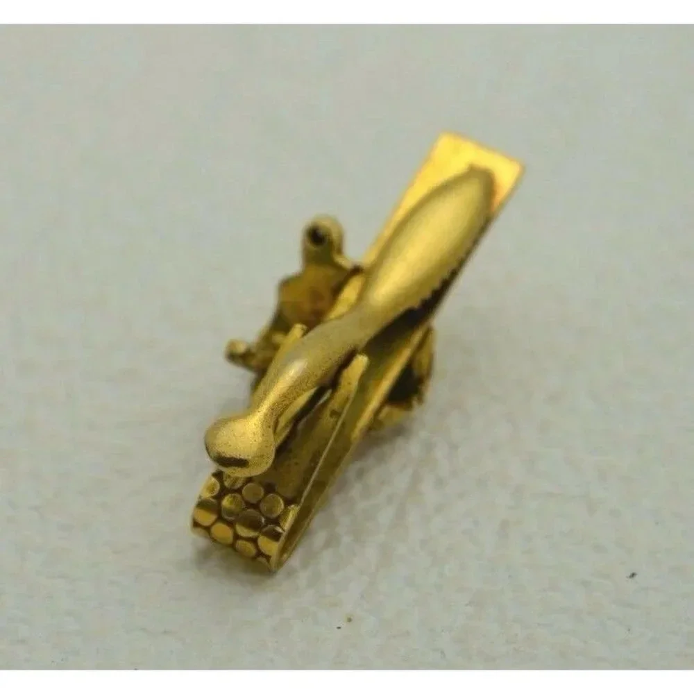 Gold Tone Faux Coral Colored Seed Bead Horse
